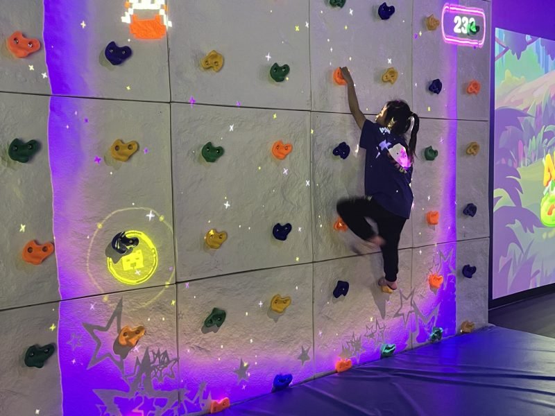 Indoor Playground Calgary - Interactive Projection - Climbing Wall